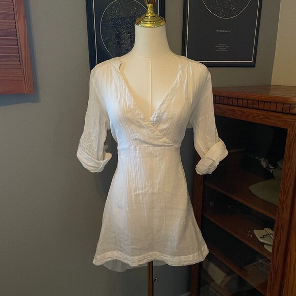 Vero Moda White Tunic Shirt Dress - Picture 1 of 3